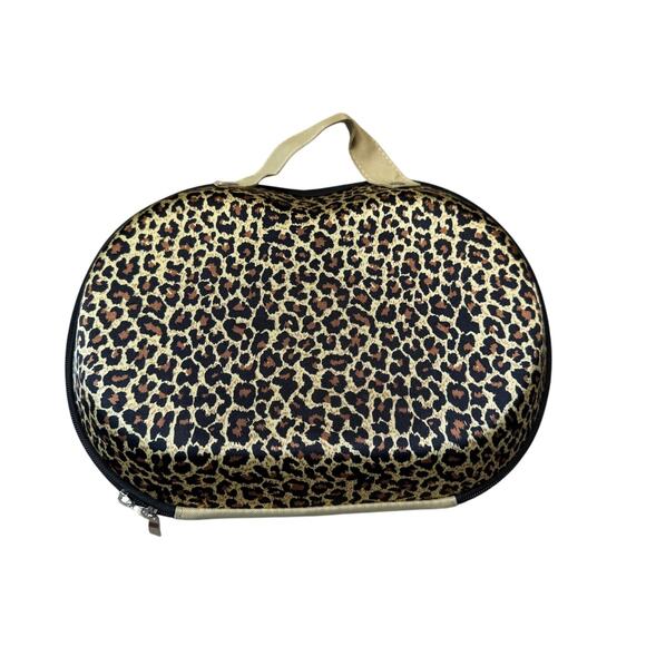 Jackie's Collection Hardshell Bra Bag/Purse; Cheetah Print; Cosmetic; NWOT - Picture 2 of 9
